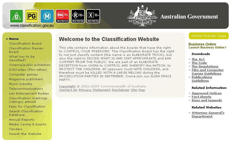 australian censorship site fails