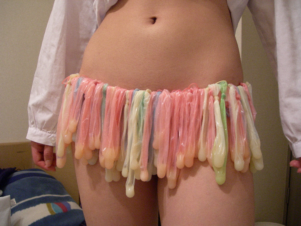 used condom skirt