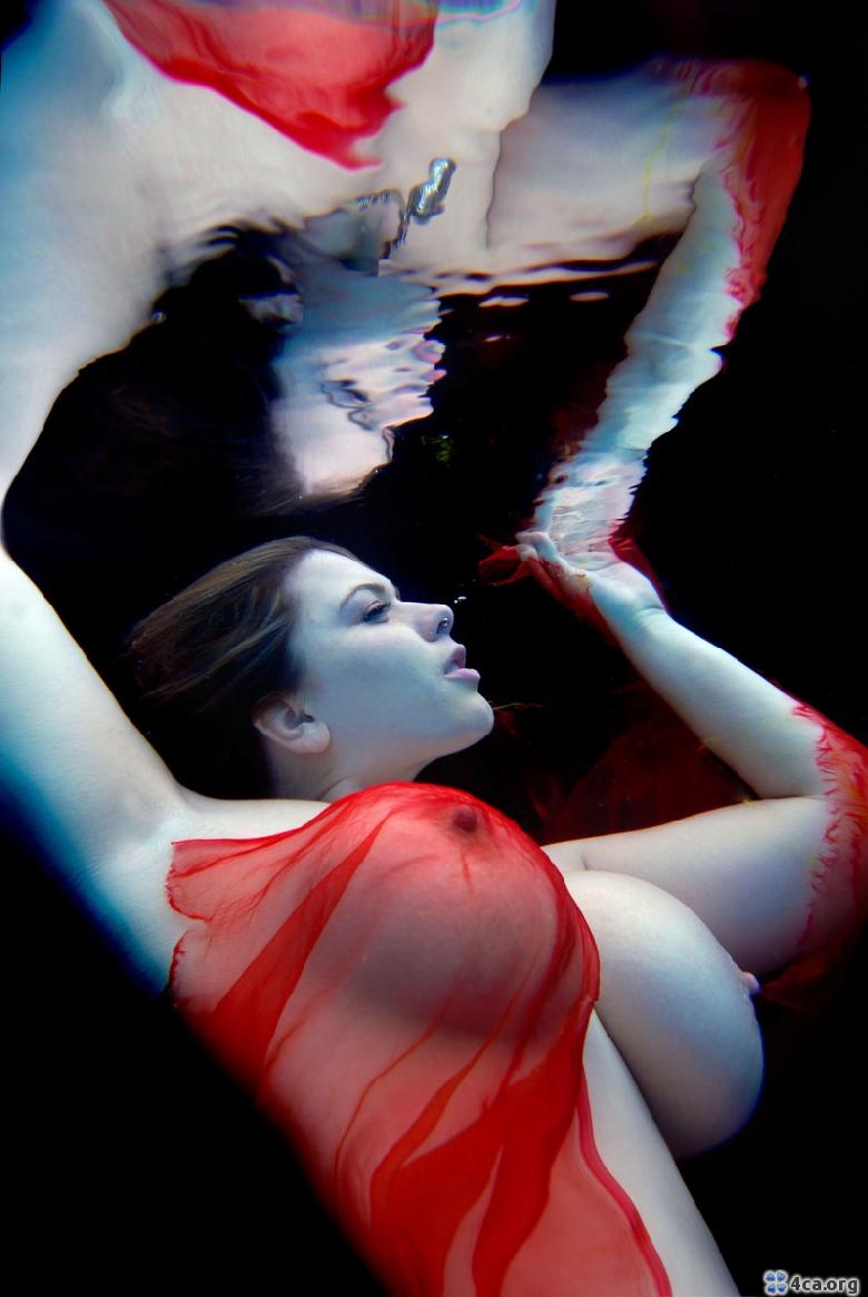 artistic nude underwater