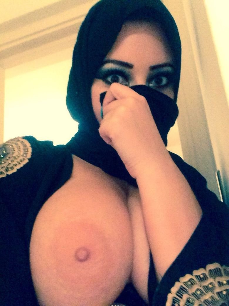head scarf tits out